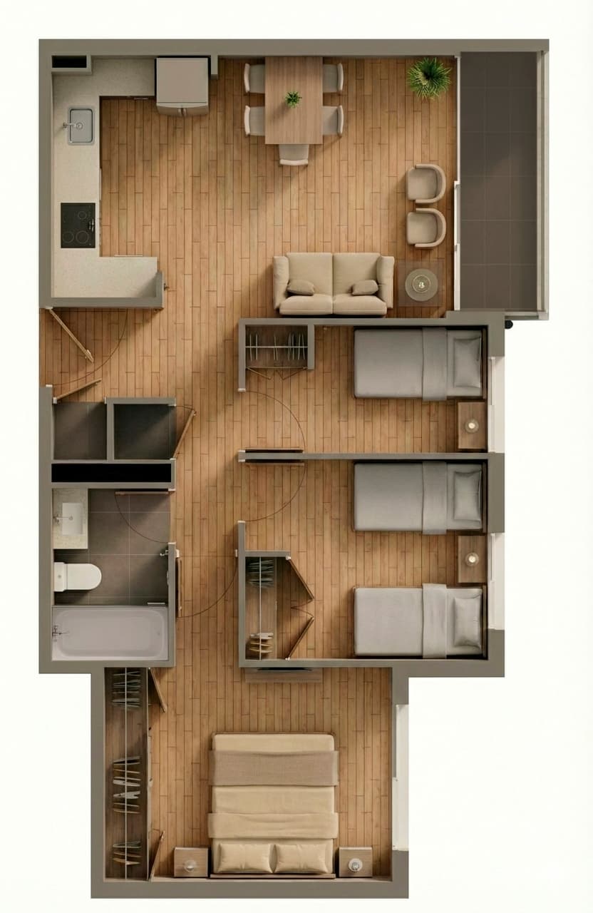 ⭐ Parque Tres Volcanes — Depto N° 303-2, Baquedano 815 · Inversión Inmobiliaria