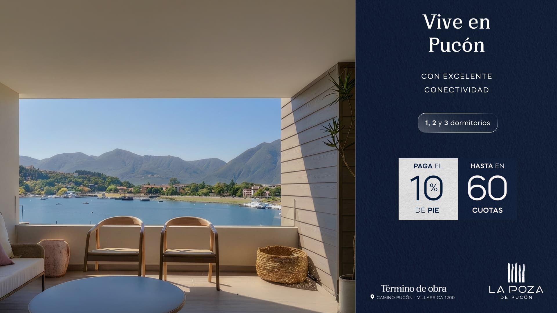 ⭐ La Poza de Pucon — Depto N° 211VO, Camino Villarrica Pucon 1200 · Inversión Inmobiliaria
